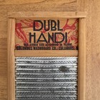 Vintage Dubl Handi Washboard Hand Clothes Washing Board Columbus 18  Silks