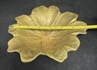 Vintage Virginia Metalcrafters 1948 May Apple Leaf Solid Brass Tray Or Dish Usa