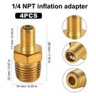 Nqeuepn Brass Air Inflator Adapter Set  1 4  Npt  m  To Standard Valve