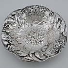 Fabulous Sterling Silver Alvin Art Nouveau Elaborate Floral Bowl   Dish No  1082