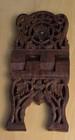 Vintage Hand-carved Wood Folding Book Holder Or Display Stand From India