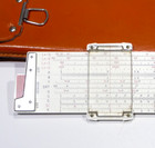 Vintage K e Deci-lon 10 Model 68-1100 Slide Rule   Leather Case