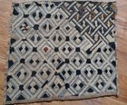 Vintage Woven Kuba Cloth Raffia Textile Traditional 17  X 18 5  African Congo X2