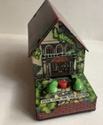 Vintage 1950 s Tin Litho Mystery Bank Haunted House Mechanical Wind Up Works