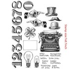 Vintage Light Bulb Hat Clear Rubber Stamp For Diy Scrapbooking Craft Card Making