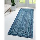 Rug 100  Natural Cotton Braided Style Runner Rug Carpet Rustic Look Handmade Rug