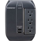 Monster Cable 6-outlet Wall Tap Surge Protector With 2-usb-a