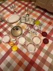 Vintage 1978 Sindy  Dining Table   Chairs Set Buffet  Doll Furniture  1235