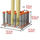 Vinyl Stand Gray Orange Rolling Floor Rack Wheels Car Wrap Film Sheet Storage