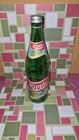 1970s Style  Ripple Wine Red Label On  Green Glass Large  Empty Bottle