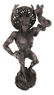 Celtic Shaman God Cernunnos The Horned God Holding Torc   Snake With Fox Statue