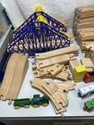 Brio   Thomas Mixed Wooden Train Set   Accessories Large Lot 160 Pieces