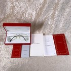 Vintage Cartier Eyeglasses Trinity Silver Half Rim Frame 58-15-135 W case papers