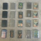 Lot Of 20 Assorted Flip Top Lighters Flint   Totch Biker Patriotic Designs Read