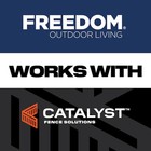 Catalyst Emblem 6-ft H X 8-ft W White Privacy Vinyl Flat-top Fence Panel