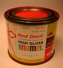 Vintage Red Devil Paint In  chinese Red  Circa 1970 s 4 Oz Can
