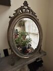 Antique 1800   s Silver Plate Dresser Vanity Mirror Signed Norblin Warszawa Poland