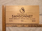 1 Rare Wine Wood Panel Chateau Sansonnet France Vintage Crate Box Side 5 26 41