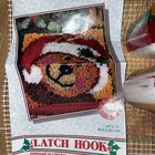 Wonderart Caron Christmas Teddy Latch Hook Kit 4675 Vintag 12 X 12    Wall Hanging