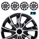 16  Inch Set Of 4 Snap On Full Hub Caps Wheel Covers Fits R16 Tire   Steel Rim