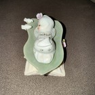 Vintage Lefton Baby Sleeping On Leaf Birds Pixie Elf Birds Flowers  11