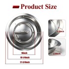 19  Round Stainless Steel Fire Pit Drop-in Burner Kit For Propane Tank