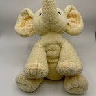 Ty Tylux P   nut The Elephant Yellow Gingham Ears Baby Plush Pluffies Nwot