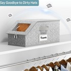 1 2x Stackable Hat Storage Organizer For Baseball Caps 24 Caps Hat Box With Lid