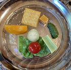 Faux Fake Food Fruit Vegetables Cracker Salad Plate Lunch Display Prank Prop 12