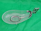 Magnificent Quality Antique French Sterling Silver   Frosted Glass Candy Dish 