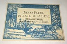 Rare Antique Victorian American Advertising Music Dealer  Winter Trade Card  Us 