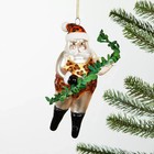 New Bloomingdale s Glass Jungle Santa Ornament - Exclusive Christmas Tree