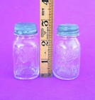 Vintage Ball Perfect Mason Jar Salt   Pepper Shaker Set Zinc Lid Salesman Sample