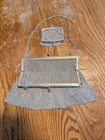 Vintage British Sterling Silver Mesh Purse And Matching Coin Purse