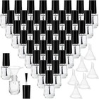 50 Pack 5 Ml Empty Nail Polish Bottles With Brush Cap  Clear Nail Polish Cont   