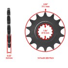 Front And Rear Sprockets For Yamaha Yfz450r Yfz450x 2009 2010 2011 2012-2016