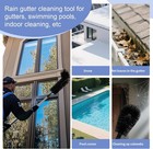 7 Section Extendable Roof Gutter Window Cleaning Brush Telescopic Heavy Duty