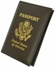 Leather Rfid Blocking Passport Travel Wallet Holder Id Card Cover Case Brown