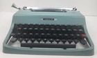Vintage Olivetti Underwood Lettera 32 Typewriter Original Case   Dust Cover Blue