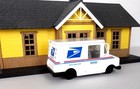 Post Office Truck In Front Of A Lionel Train Station    4-pic