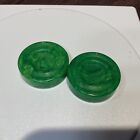 Vintage Crisloid 1 25    Bakelite Turned Backgammon Replacement Checkers One Pair