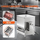 60 Pound Tilt Manual Meat Mixer Hand Meat Sausage Mixer Machine Stainless Steel