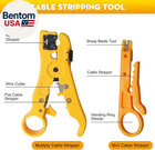Network Tool Kit  12 In 1 Professional Rj45 Crimp Tool Kit Pass Through Crimper 
