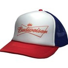 Budweiser Beer Foam Front Trucker Hat Snapback Mesh Cap Retro Vintage