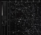 1958 Becvar Star Map X Equatorial Sky 240-300   Astronomy Chart Milky Way Aquila