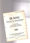 1938 Desoto Color Chip Paint Sample Brochure   Chart  Dupont  De Soto