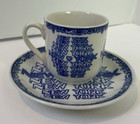 New York Souvenir Small Cup   Saucer Blue   White Decor Tea Miniature Japan