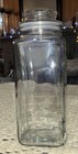 Vintage Clear Glass Medical Style Apothecary Jar With Lid 12 Inches Tall