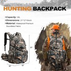 Unihimal Hunting Backpack For Men  Waterproof Camo Pack With Rain Cover
