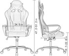 High-back Gaming Chair Pc Office Chair Computer Racing Chair Pu Desk Task Chair 